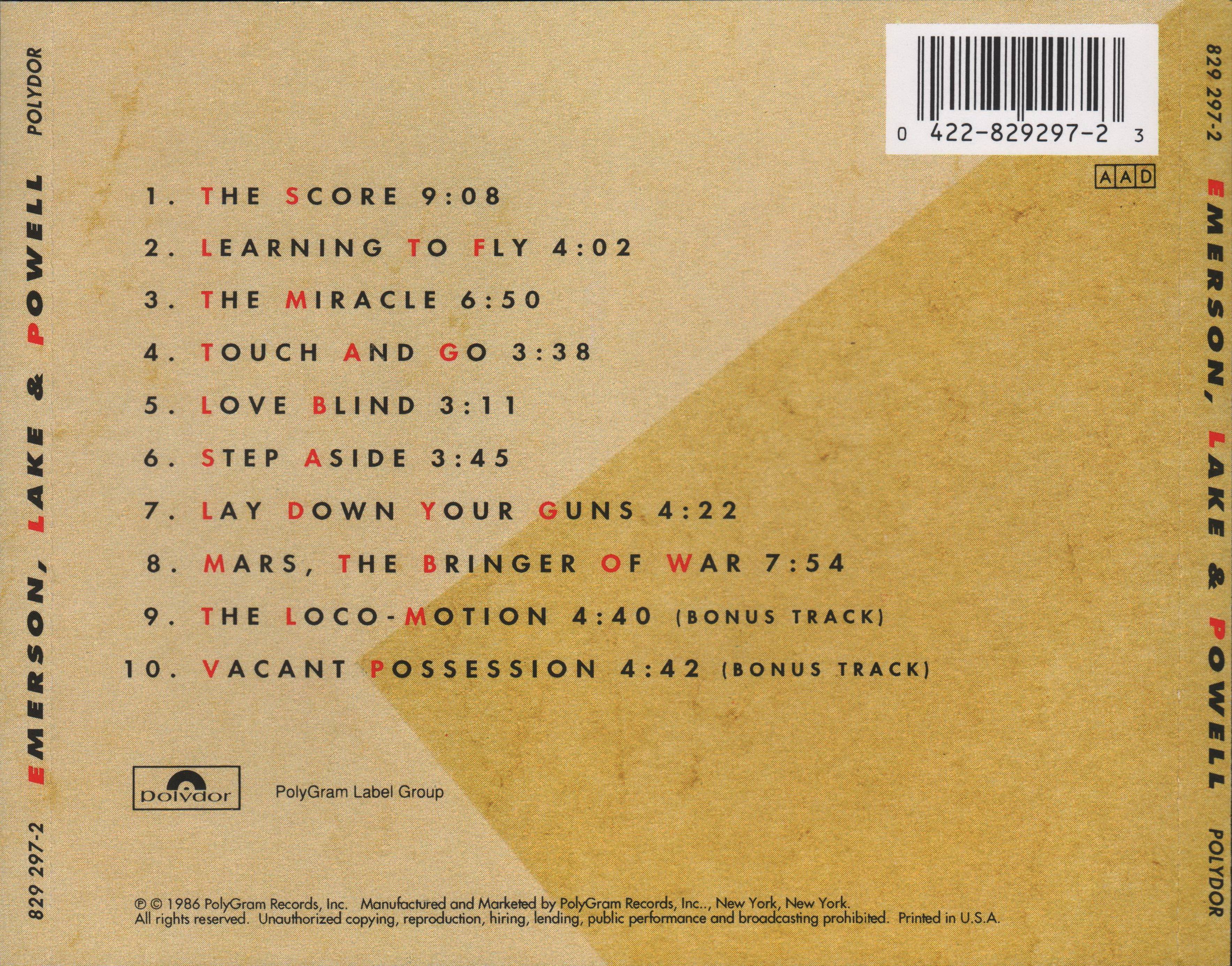 Emerson, Lake and Palmer Emerson, Lake and Powell [ak usa]